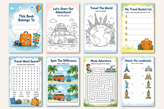 Kids Travel Activity Book
