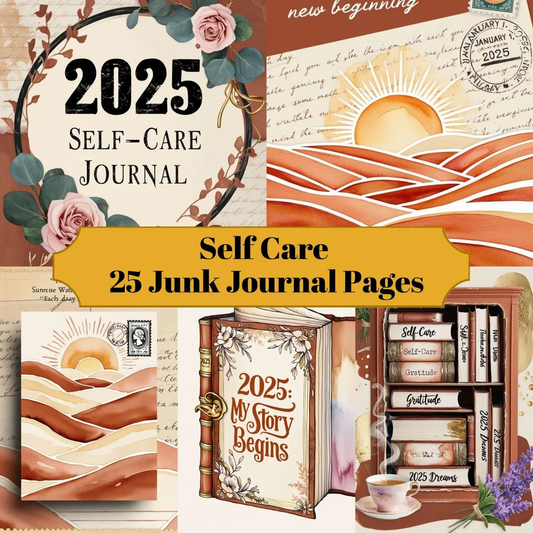 Self Care Junk Journal Pages