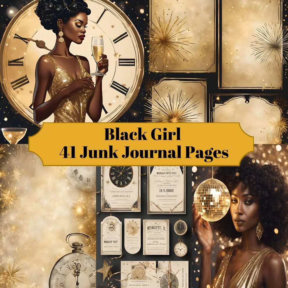 Black Girl Junk Journal Pages