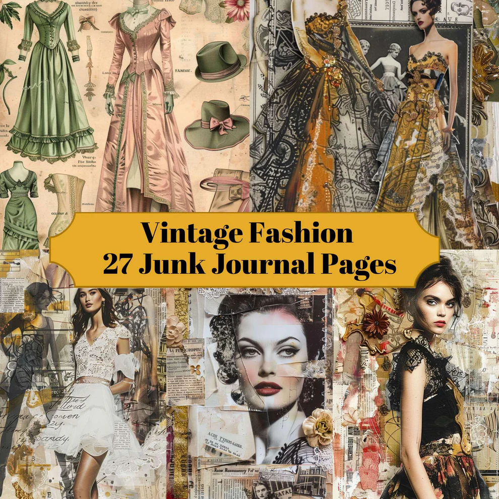 Fashion Junk Journal Pages  Download for free