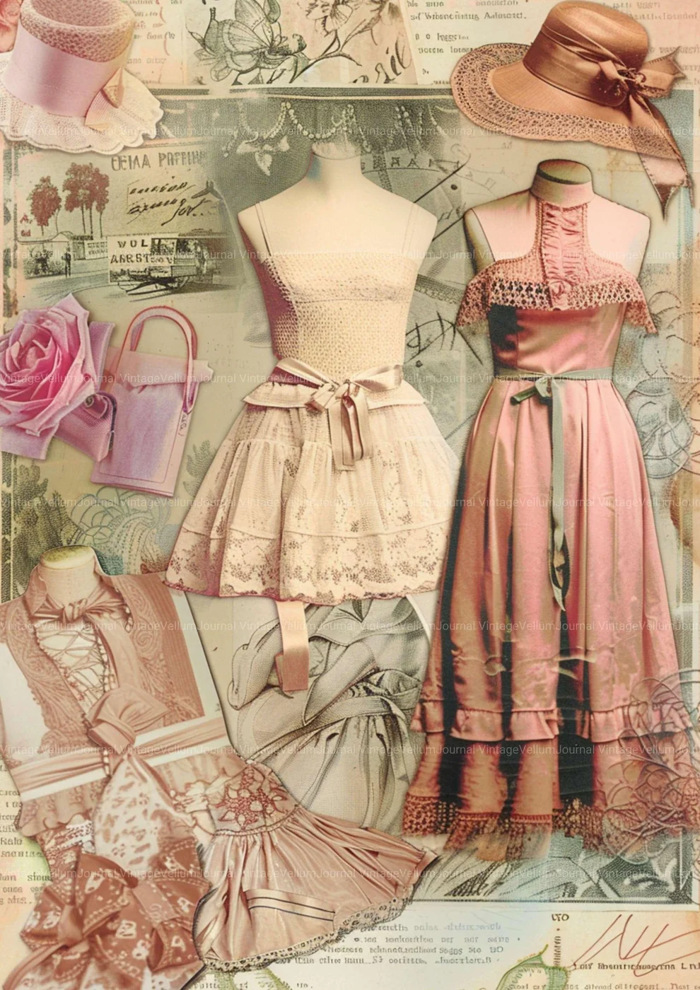 Fashion Junk Journal Pages  Download for free