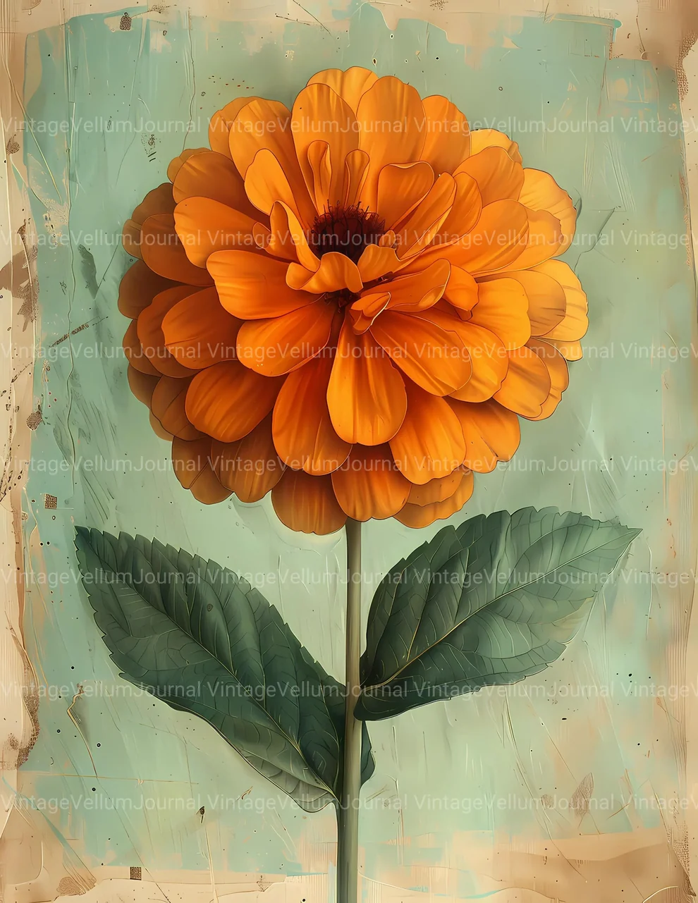 Vintage Flowers Junk Journal Pages